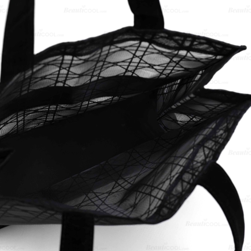 Christian Dior Black Woven Mesh Cosmetic Bag